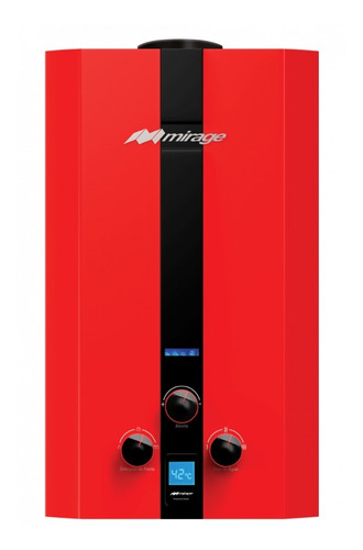 Boiler De Paso Mirage Rojo 10 Litros Por Minuto 2 Servicios 