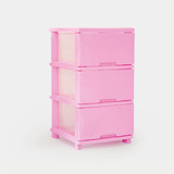 Mueble Liso X 3 Cajones Rosado Plastired