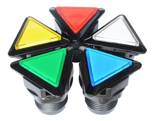 Botón Triangular Con Led Arcades Maquina Fonola (pack X 6u)