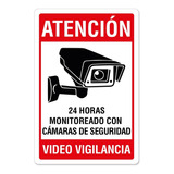 Letrero Atención Video Vigilancia 45x30cm Metálico