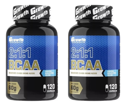 Kit - 2 X Bcaa 2:1:1 (120 Caps) - Growth Supplements