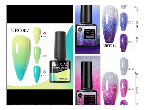 Pronta Entrega Kit 3 Esmalte Thermal Gel Polish Muda De Cor 