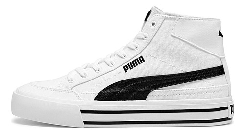 Tenis Puma Court Classic Vulc Mid Fs Bco/ngro Talla#22al#25m