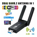 Antena Wifi Dual, 1200mbps, Usb 3.0, Doble Banda 2.4/5ghz