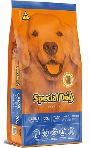Ração Special Dog Para Cães Adultos Sabor Carne 20kg