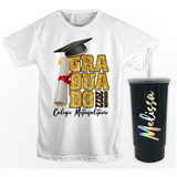 Kit Regalo Graduación Playera Económica Y Vaso Personalizado