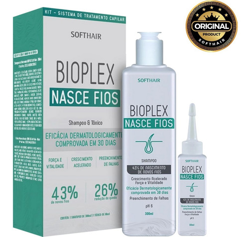 Kit Bioplex Nasce Fios Shampoo 300ml+tônico