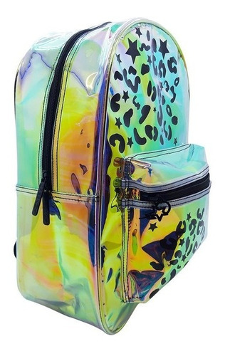 Mochila Printy 15'' Pulgadas Espalda Cresko Color Plateado