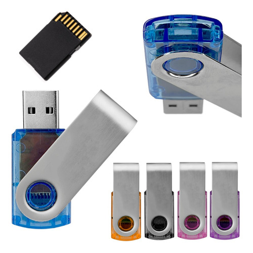 Pendrive Leitor De Cartão Memória Microsd Tf Adaptador Usb