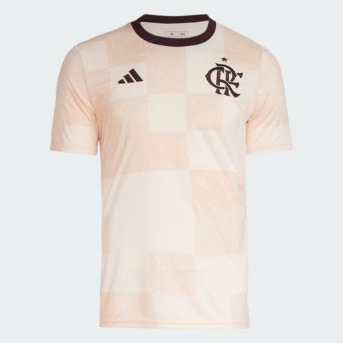 Camisa Flamengo Pré Jogo adidas 24/25 Bege