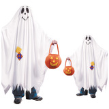 Capa Larga De Fantasma Para Niños Y Niñas De Halloween