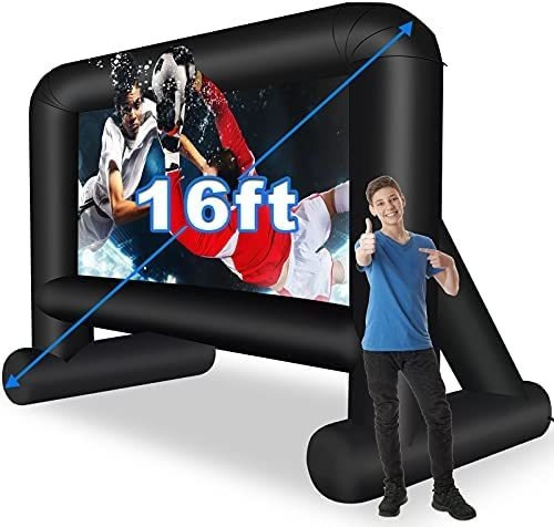 Pantalla De Proyeccion Gzkyylegs Inflable 16 Ft -negro