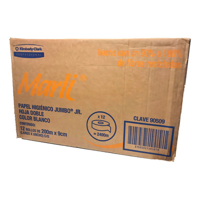 Papel Higiénico Jumbo 200m Doble Hoja Kimberly-Clark 12 Rollos | MercadoLibre
