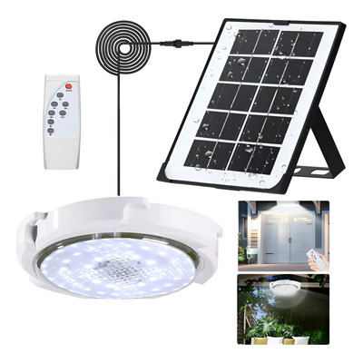 Lámpara Solar DIXI 50W Interior Exterior IP65 con Control Remoto y Panel Recargable | MercadoLibre