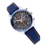 Reloj Seiko Hombre Solar Ssc775 Crono Malla Azul Color Del Bisel Plateado