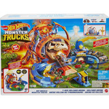 Pista Hotwheels Monster Trucks Estadio Con Volcan 