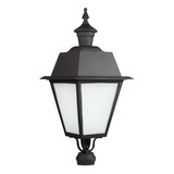 Farol Negro Aluminio Negro Para Columna Fw 1021/f Lamp E27