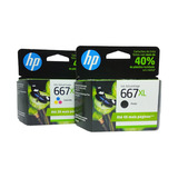 Kit Cartucho Hp 667xl Black 3ym81al Color 3ym80al