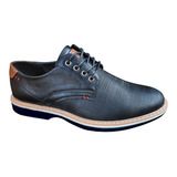 Zapato De Hombre Casual Oxford Cuero Pu Negro - 7119