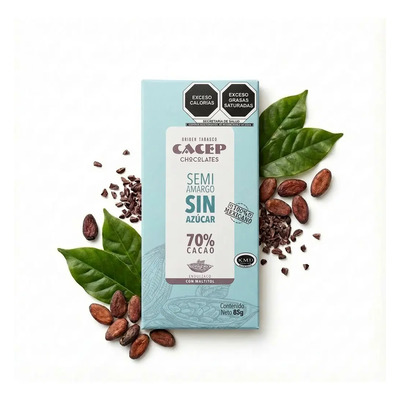 Chocolate Semi Amargo Sin Azúcar 70% Cacao Cacep 85 G | MercadoLibre