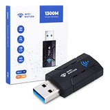 Adaptador Wifi 1300mbps Usb 3.0 Dual Band 2.4g/5g - Pc