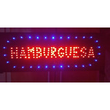 Cartel Led Hamburguesa Abierto Panchos O La Q`quiera A Pedid