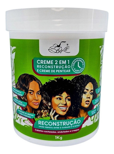 Mascara Capilar 2 Em 1 Belkit 1 Kg - Reconstrução