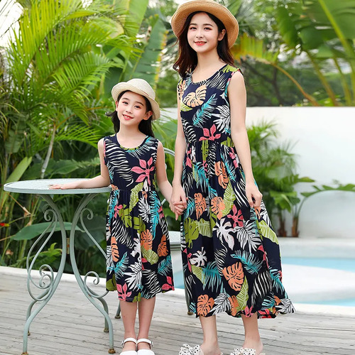 Conjuntos A Juego De Madre E Hija Para El Verano, Vestidos D