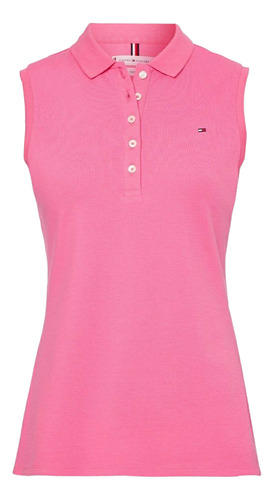 Playera Polo Tommy Hilfiger Para Mujer Mod Slim Sleeve D4