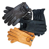 Guantes De Conducción De Cuero Suave Real Para Hombre Sin Fo