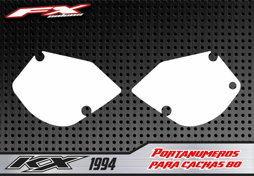 Calcos Placas Portanumeros Kawasaki Kx 80 Fxcalcos