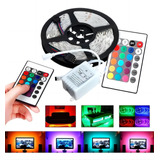 Kit Completo Tira Luces Mti Luz Led 2835 Rgb Control Fuente 