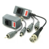 4 Balun Pasivo A Utp Rj45 Audio + Video + Alimentacion -