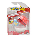 Pokemon Clip N Go Squirtle Con Poke Ball 4cm Jazwares