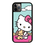 Funda Uso Rudo Tpu Para iPhone Kitty Gato Moda Mujer Lindo 3