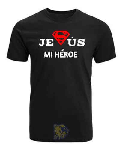 Polera Diseño Con Jesús Es Mi Super Héroe Romanosmodas