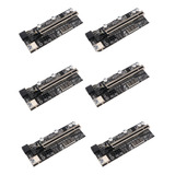 Tarjeta Vertical Pcie Riser De 6 Aumentos, Extensión Gráfica