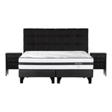 Cama Europea Super King Rosen Driven + Muebles Issey