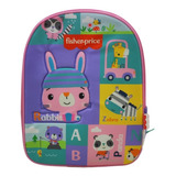 Mochila Fisher Price Jardin 12 PuLG Animales Transportes Ed