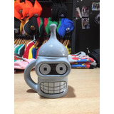 Taza Bender 3d Con Tapa Futurama Ceramica Premium