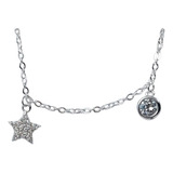 Pulsera Plata 925 Italiana Estrella Con Cubic Gtia Dama