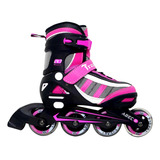 Patins Infanto Traxart Energy Rosa Abec 5 Regulável + Brinde