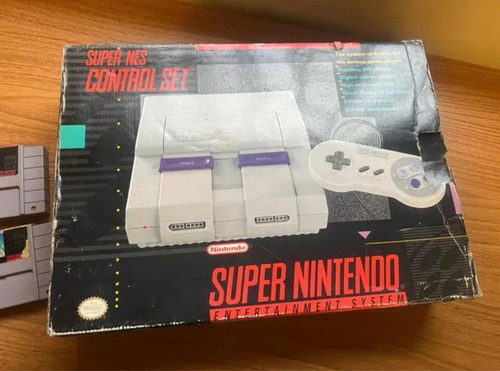 Super Nintendo Original Caixa Completo Mario Kart Controles