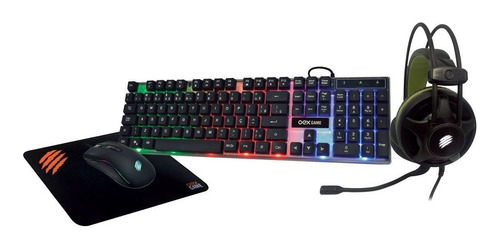 Kit Combo Gamer Oex Teclado +mouse+ Mousepad + Headset Tm304