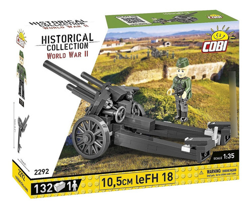 Cobi 2292 Cañon 10,5 Cm Lefh 18 Tanque Bloques Armar  Guerra