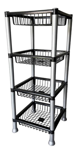 Prateleira Plástica Quadrada 4 Andares Multiuso Estante 