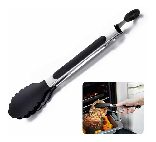 Pinza De Cocina Silicona Anti Deslizamiento