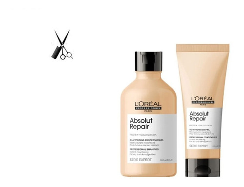 Loreal Shampoo Absolut Repair 300 Ml + Enjuague 200 Ml Kit