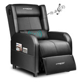 Silla De Videojuegos Reclinable C/altavoces Bluetooth; Negro