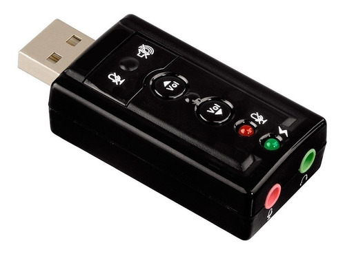 Tarjeta De Sonido Usb 7.1 Con Control De Volumen En Empaque